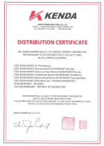 KENDA Distributor Certificate